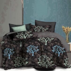 Oswales 3D Printed Double Bedsheet Set – Cotton Blend, 180 TC, 3 Pieces (1 Bedsheet + 2 Pillow Covers)