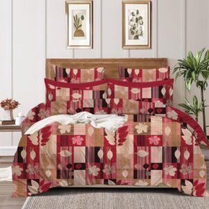 Vatsalyam 100% Cotton Double Bedsheet Set – Queen Size (90 x 100 Inches, Multicolor Checkered, 160 TC)